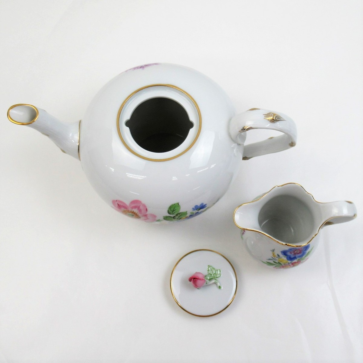 工芸品 1円〜 Meissen マイセン ベーシックフラワー 三つ花