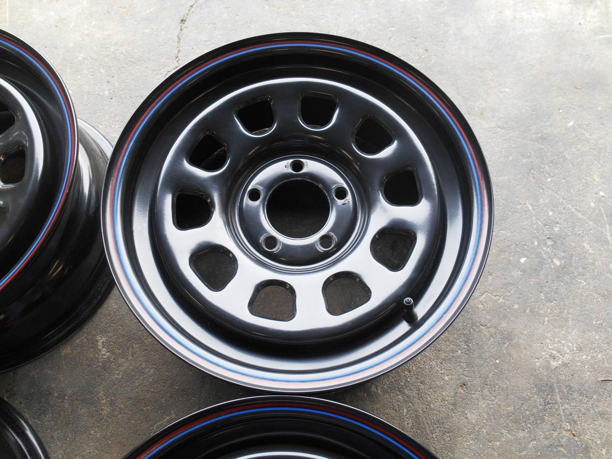 【美品】デイトナ アルミホイール 16インチ ブラック 5本セット 5穴 美品】デイトナ アルミホイール 16インチ ブラック 5本セット 5穴 美品