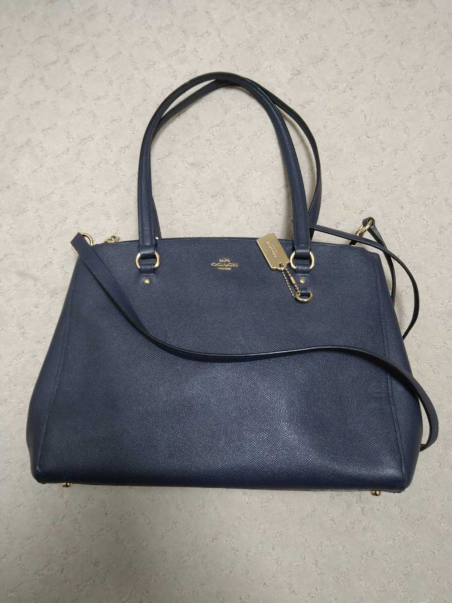 COACH コーチ ハンドバッグ ショルダーバッグ ネイビー クリスティー 