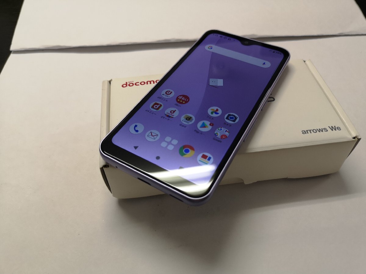 arrows We F-51B パープル スマートフォン/携帯電話 arrows We F-51B