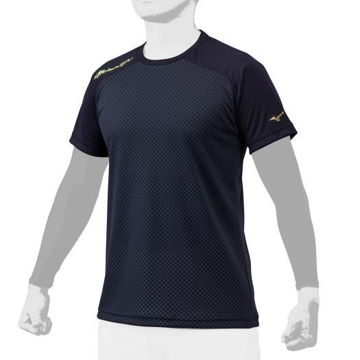 ミズノプロ2022限定★ドライエアロフローKUGEKI Tシャツ*12JA2T83 14ディープネイビー Size:ＸＯ★25%OFF!*クリックポスト対応可