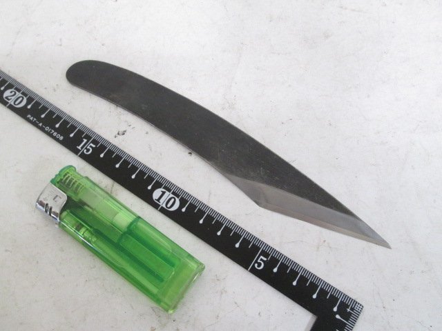 T785□菊一文字 接木小刀 曲り 魚型切出ナイフ 全長190mm / 未使用 