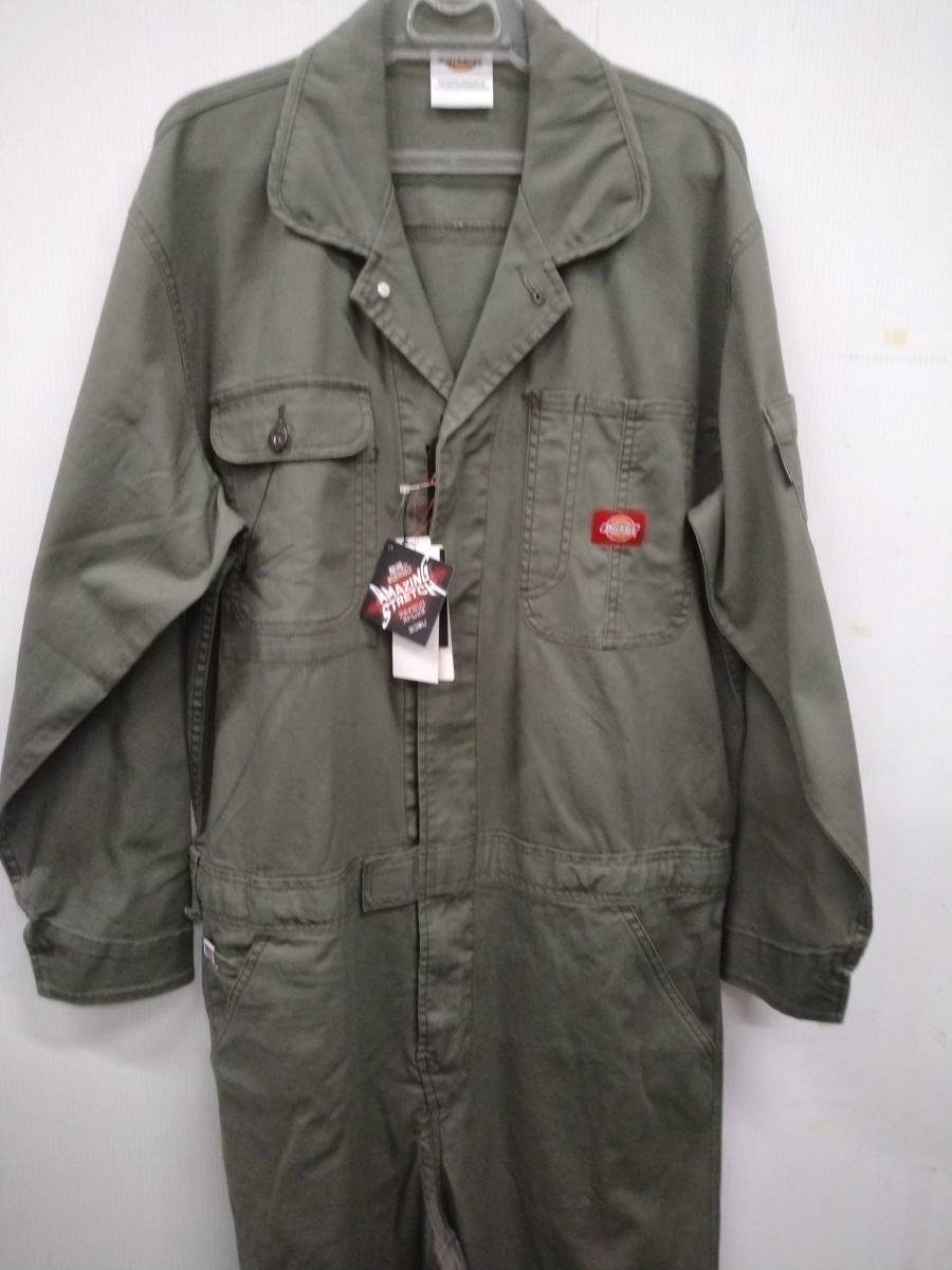 定番人気，品質保証 ディッキーズD736 つなぎ オリーブ Lサイズ お値打ち品 税込み５９００円(つなぎ、オーバーオール)｜売買されたオークション情報、yahooの商品情報をアーカイブ公開 - オークファン つなぎ、オーバーオール