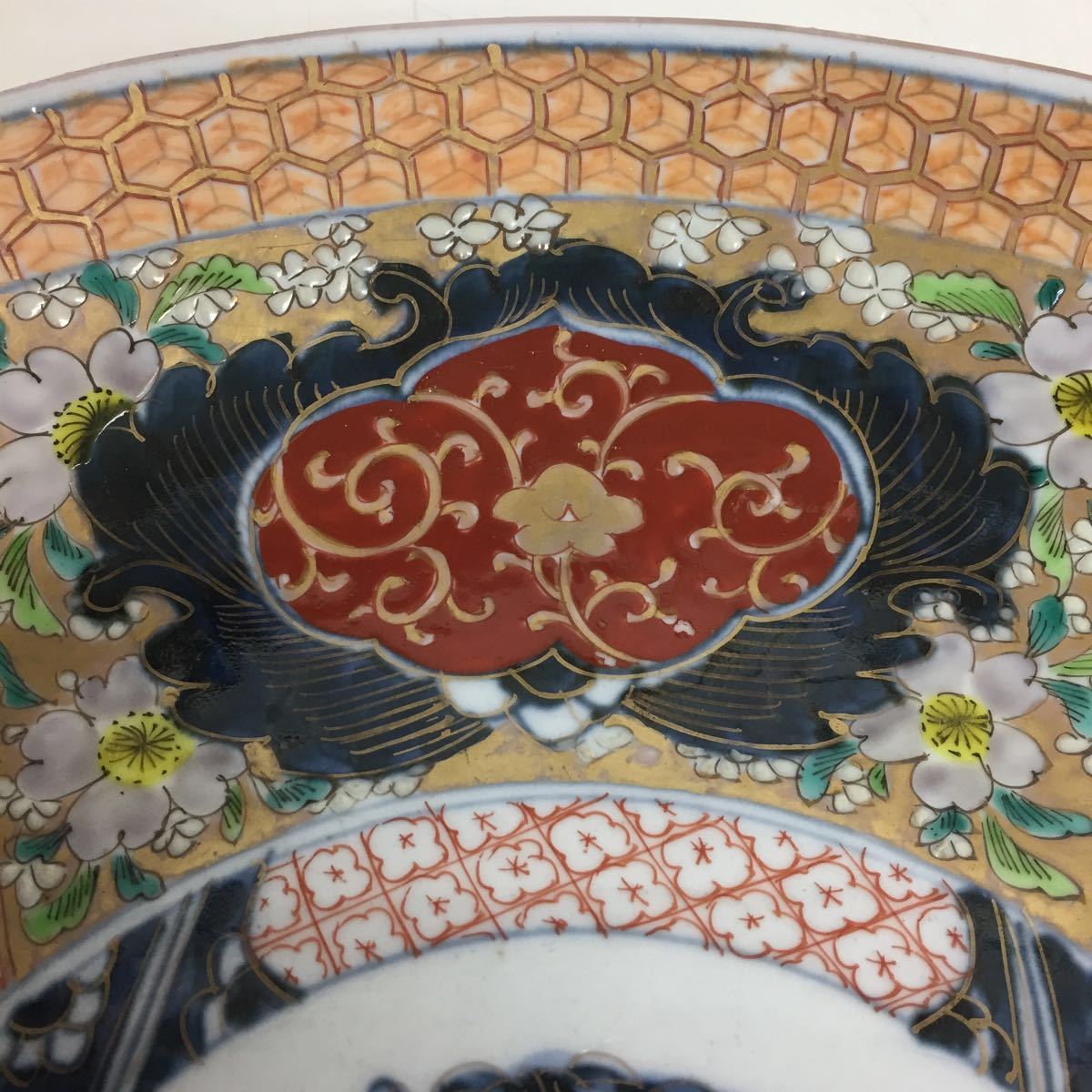 P894 古伊万里 色絵 大皿 盛皿