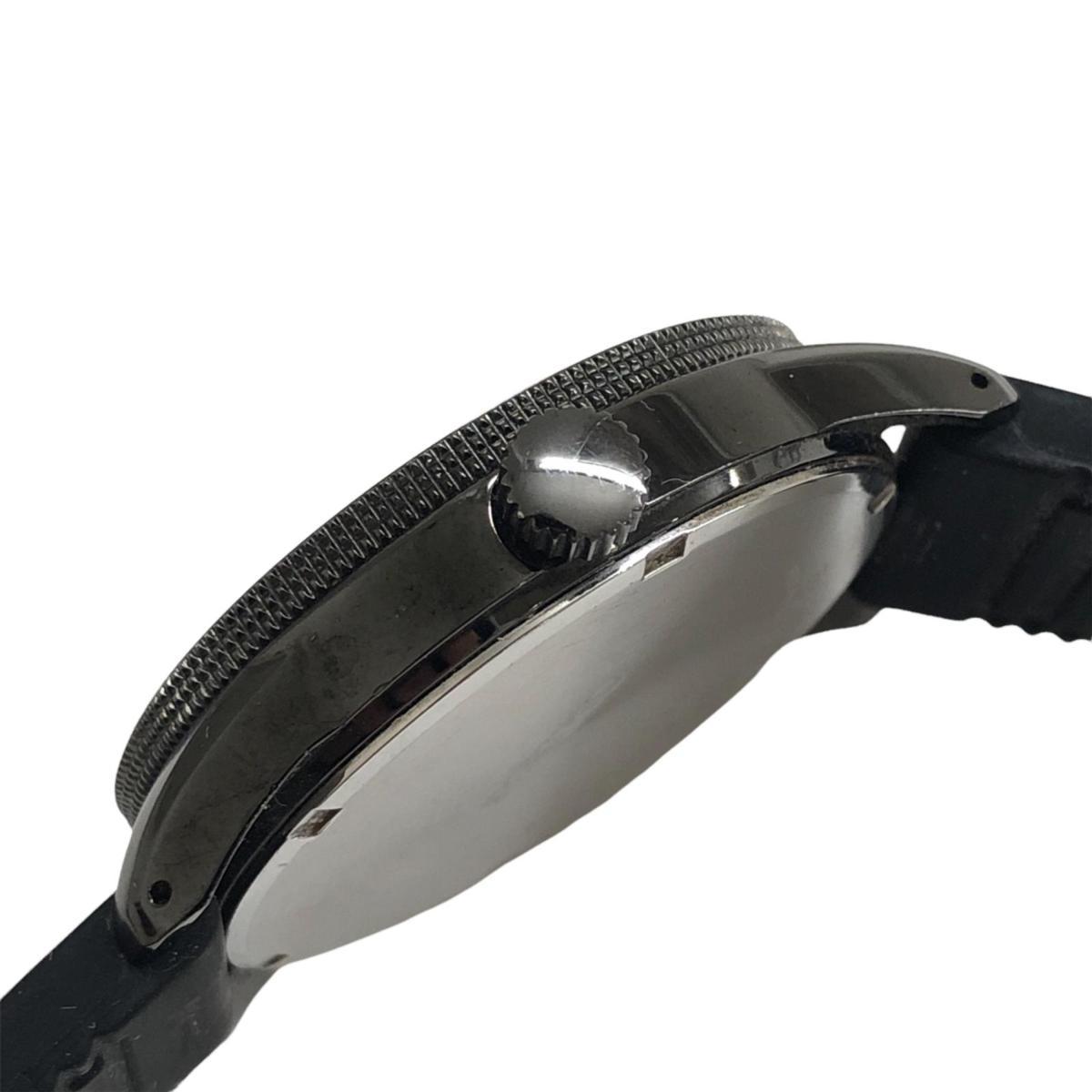 1円 SEIKO セイコー ソーラー ブラック ブラック文字盤 ラバーベルト