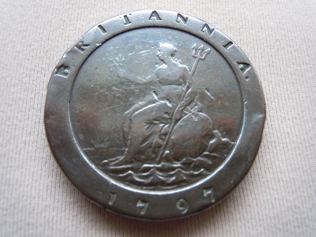 イギリス　2ペンス銅貨（車輪銭）ジョージ3世/ブリタニア　NGC 1797年 イギリス 1797年 イギリス硬貨1797年ジョージ3世2ペンス車輪銭 車輪銭
