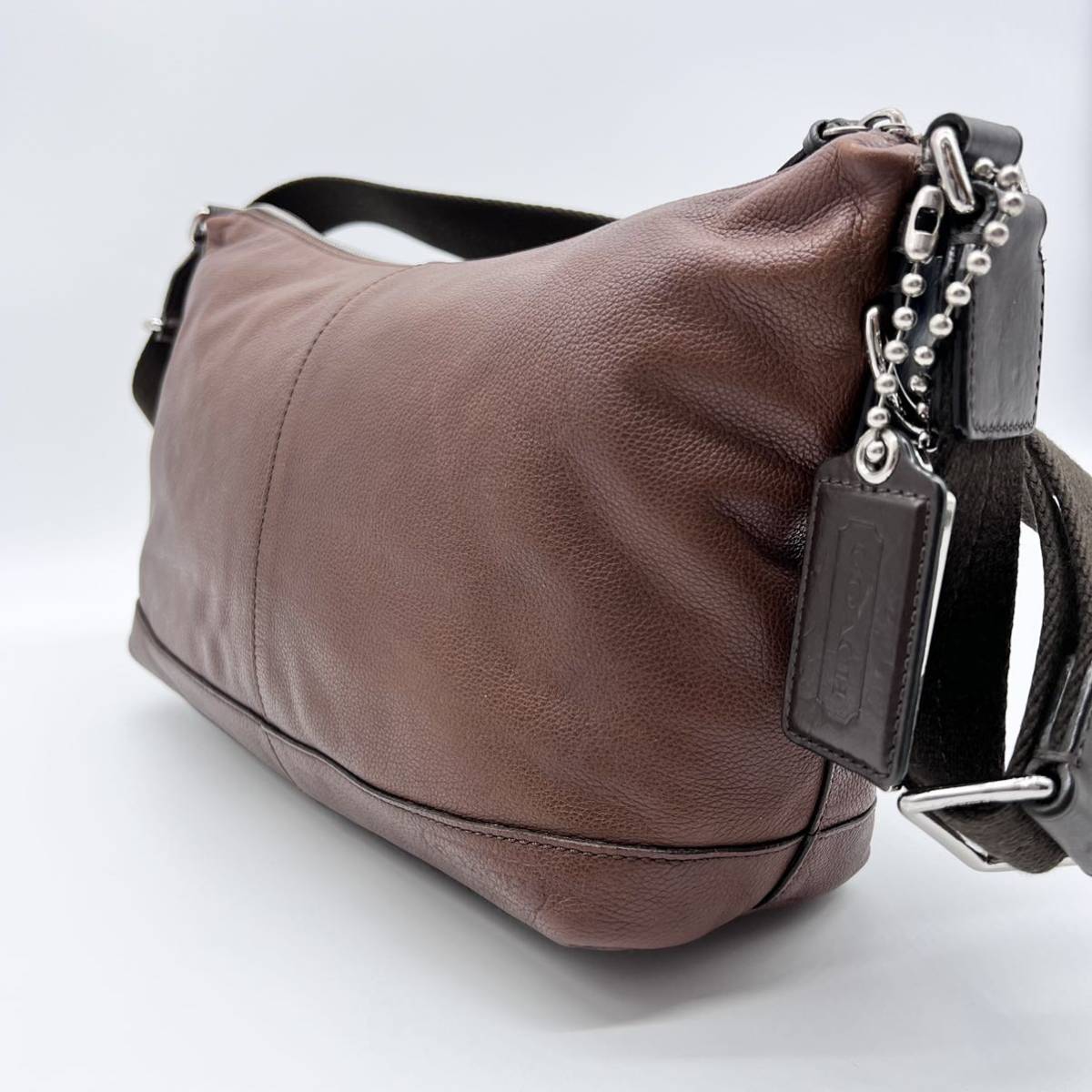 1円《美品》COACH コーチ トンプソン 牛革 上質レザー ショルダー 
