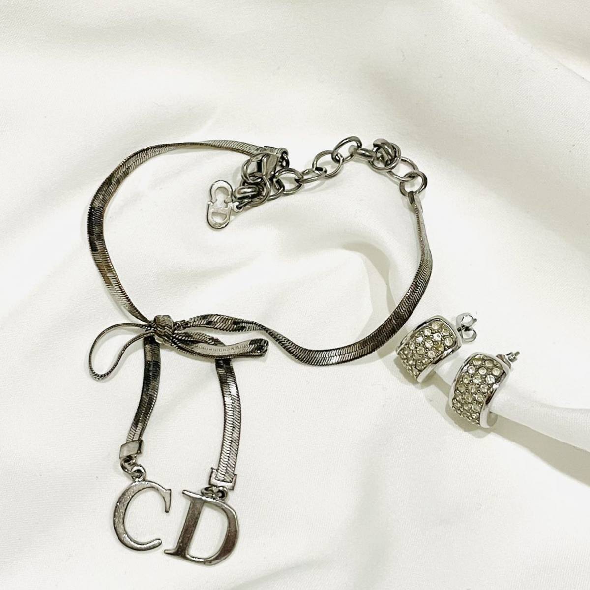 1円〜 Christian Dior クリスチャンディオール ブレスレット ピアス CD 