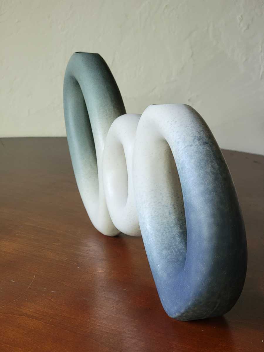 Flower Vase デザイン フラワーベース 花瓶 花器 一輪挿し 陶器 インテリア 北欧 モダン ジャパニーズモダン　Japanese Vintage Style 花瓶 フラワーベース Flower flowers ガラス花瓶のデザイン クリア｜Lサイズ：約12.6cm丸×高さ