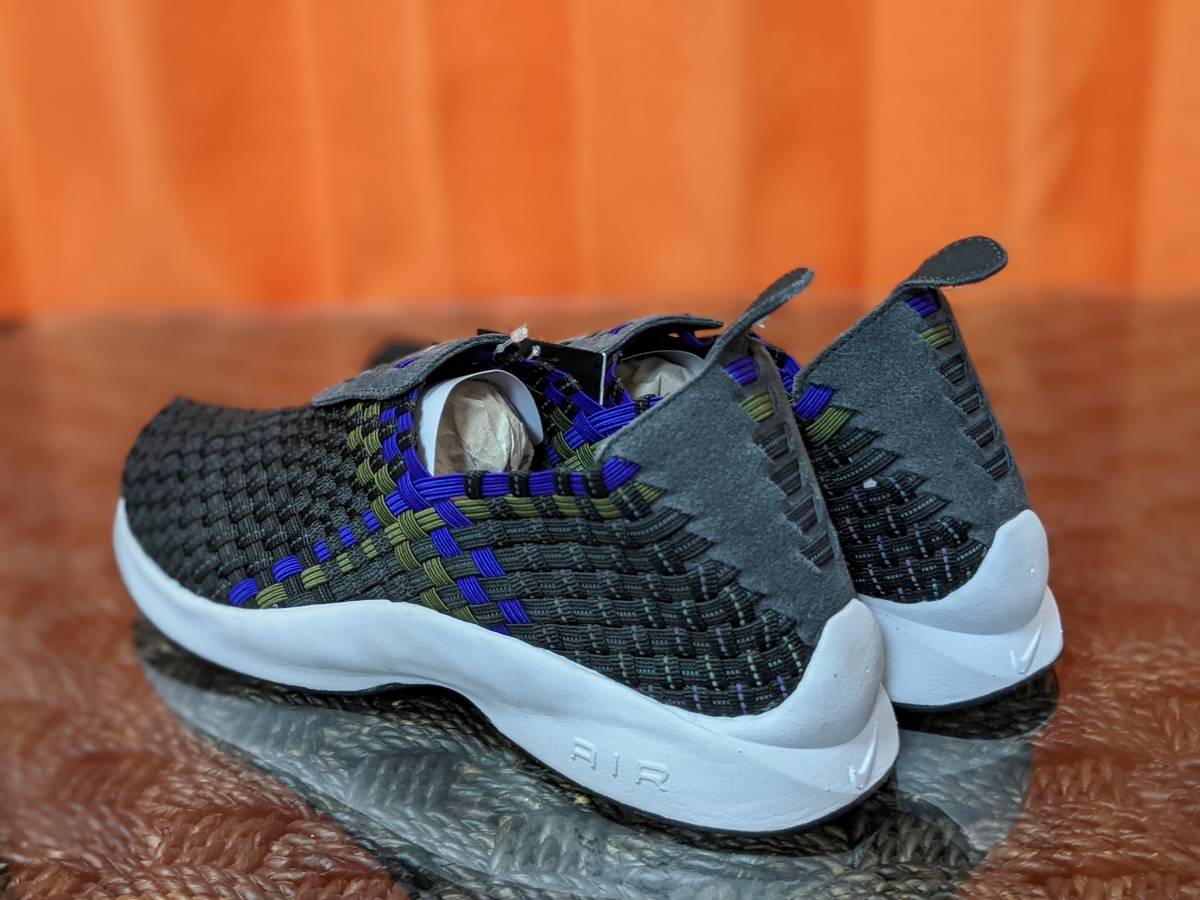 残少 29cm NIKE AIR WOVEN 検 ナイキ エア ウーブン スリッポン スリップ SLIP レザー 本革 天然皮革 黒/ブラック/紫/パープル/カーキ US11 AIR NIKE WOVEN エアーウーブン Woven