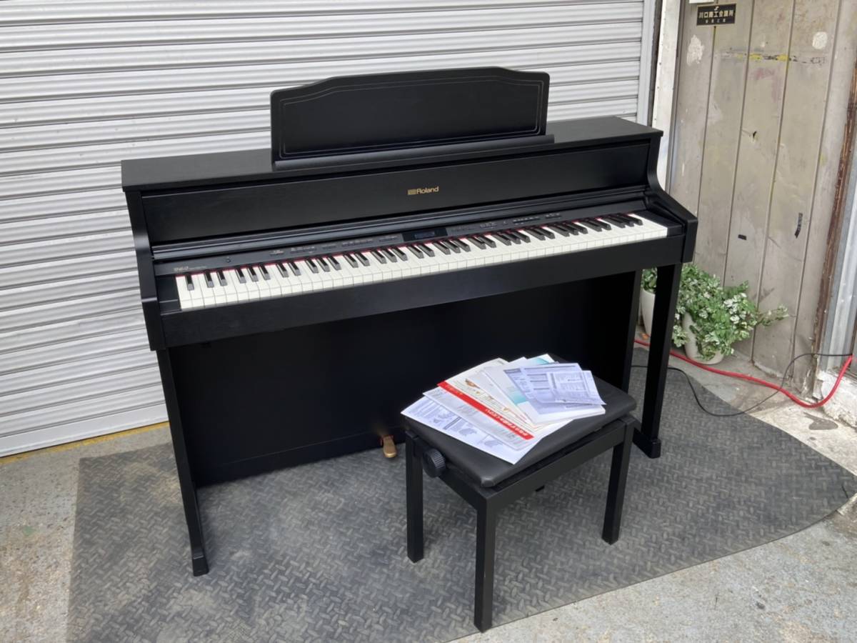 Roland HP605-GP 電子ピアノ hp605の通販 17年製 中古 木製鍵盤 