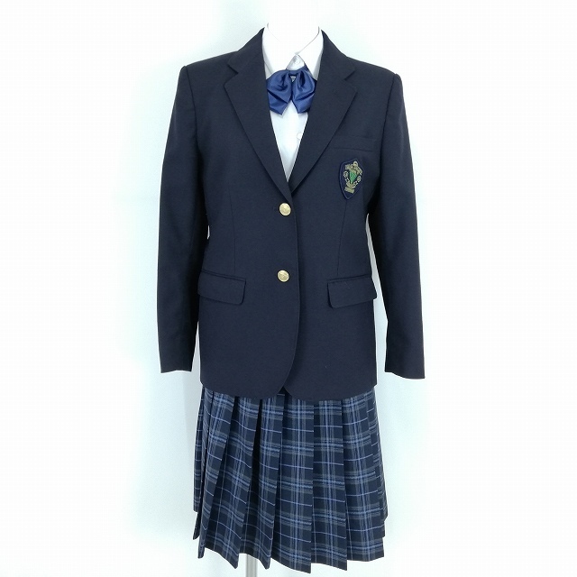 1円 ブレザー チェックスカート リボン 等 上下4点セット M 大きいサイズ 冬物 長袖 女子 学生服 星槎国際高校 紺 ランクb Ey5566 学生服 売買されたオークション情報 Yahooの商品情報をアーカイブ公開 オークファン Aucfan Com