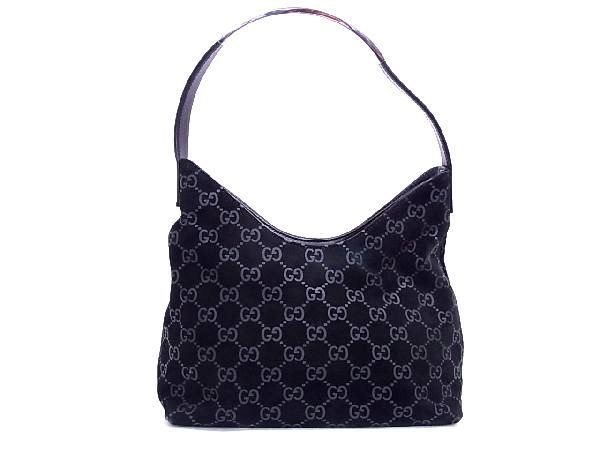 1円 GUCCI グッチ 001 3778 スエード×レザー GG柄 ワンショルダー 
