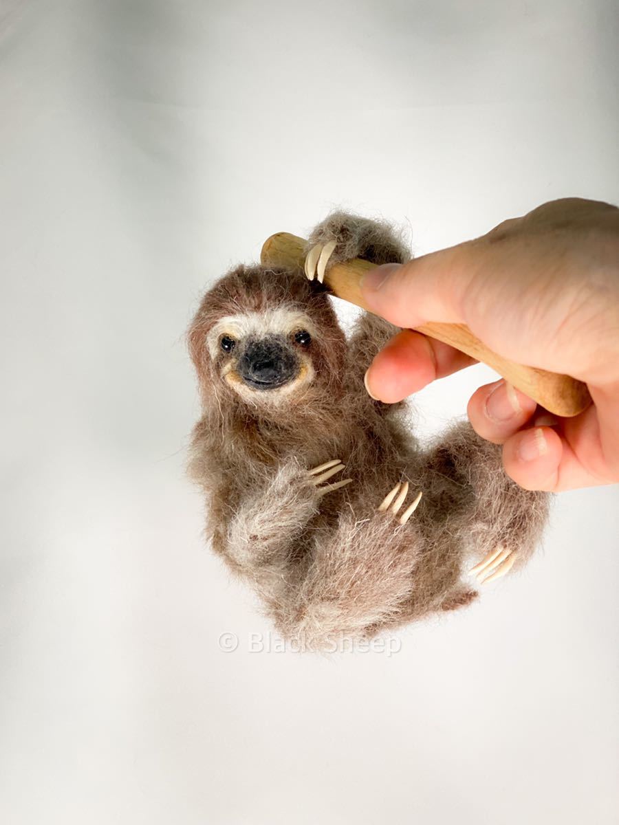 羊毛フェルト ナマケモノ ミツユビナマケモノ Sloth 羊毛フェルト 売買されたオークション情報 Yahooの商品情報をアーカイブ公開 オークファン Aucfan Com