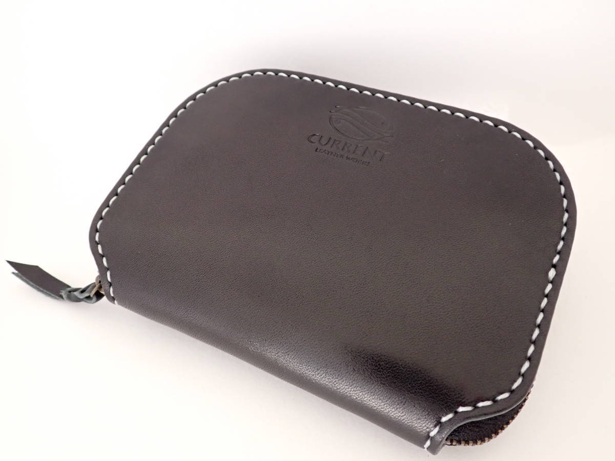 CURRENT_LEATHERWORKS 牛ヌメ革 ハントメイドルアーワレットSサイズ ハントメイドルアーワレットS ブラック ハントメイドルアーワレットMサイズ | Artigiano Cuoio Jem 中川工房 受注生産 タイプＲ ルアーウォレット Mサイズ☆
