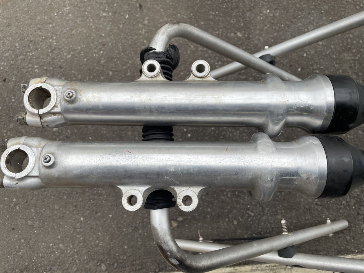 ★彡 マッハ ７５０ＳＳ・５００ＳＳ（Ｈ１Ｂ～Ｈ１Ｆ）用フロントフォーク純正中古 OH用 500SS H1 アウトスタンディングモーターサイクル｜マッハ 国内新規 フルノーマル｜SOLD H1B）フレアリングパイプの押し付けが
