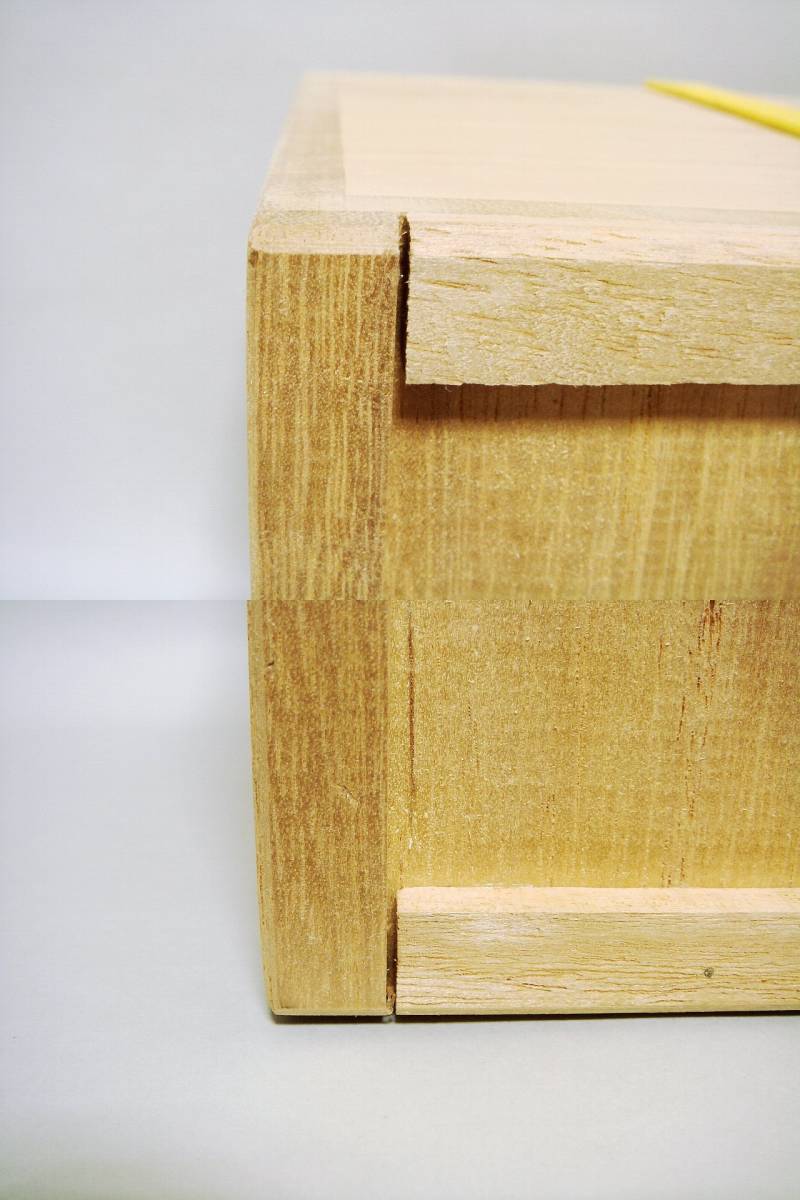 ▽慶▽N411『⑲桐製 空箱 16深（四方桟 紐付き）』 ◇茶道具 桐箱 木箱