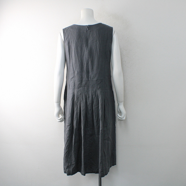 wafu ワフ わたぬき服装 リネン ノースリーブワンピース F/グレー