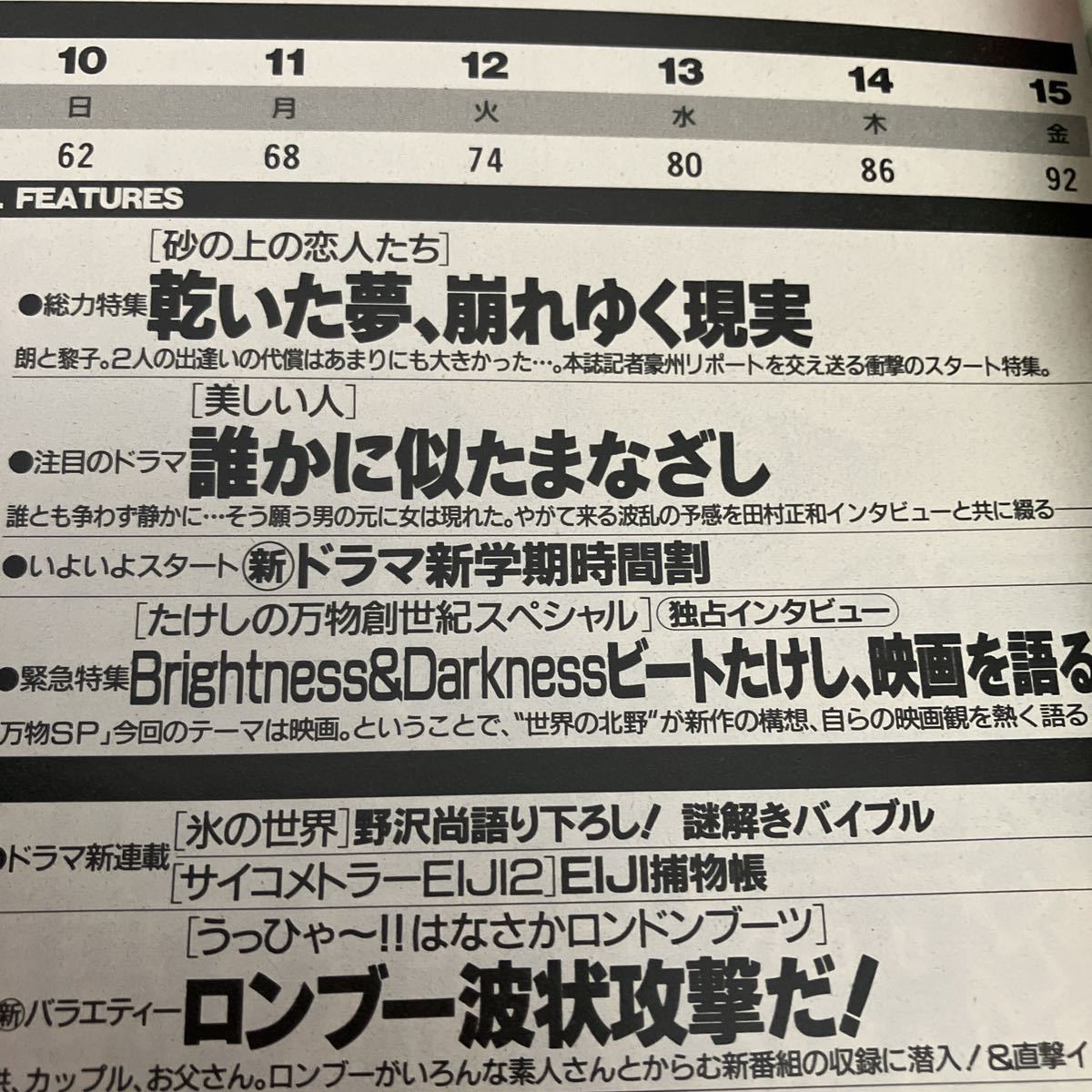 Tvガイド 田村正和 美しい人 スペシャルインタビュー 誰かに似たまなざし その他 売買されたオークション情報 Yahooの商品情報をアーカイブ公開 オークファン Aucfan Com