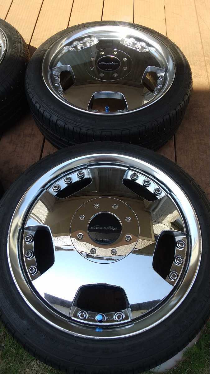 WORK ワーク ユーロライン メッキ アルミ ディッシュ 15×6.5j+45 +52