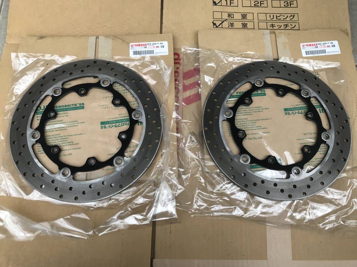 ディスク FZS1000 XJR1300 YZF-R1 YZF-R6 SR400 □FZS1000.XJR1300.YZF-R1等 純正フロントブレーキディスク 2枚