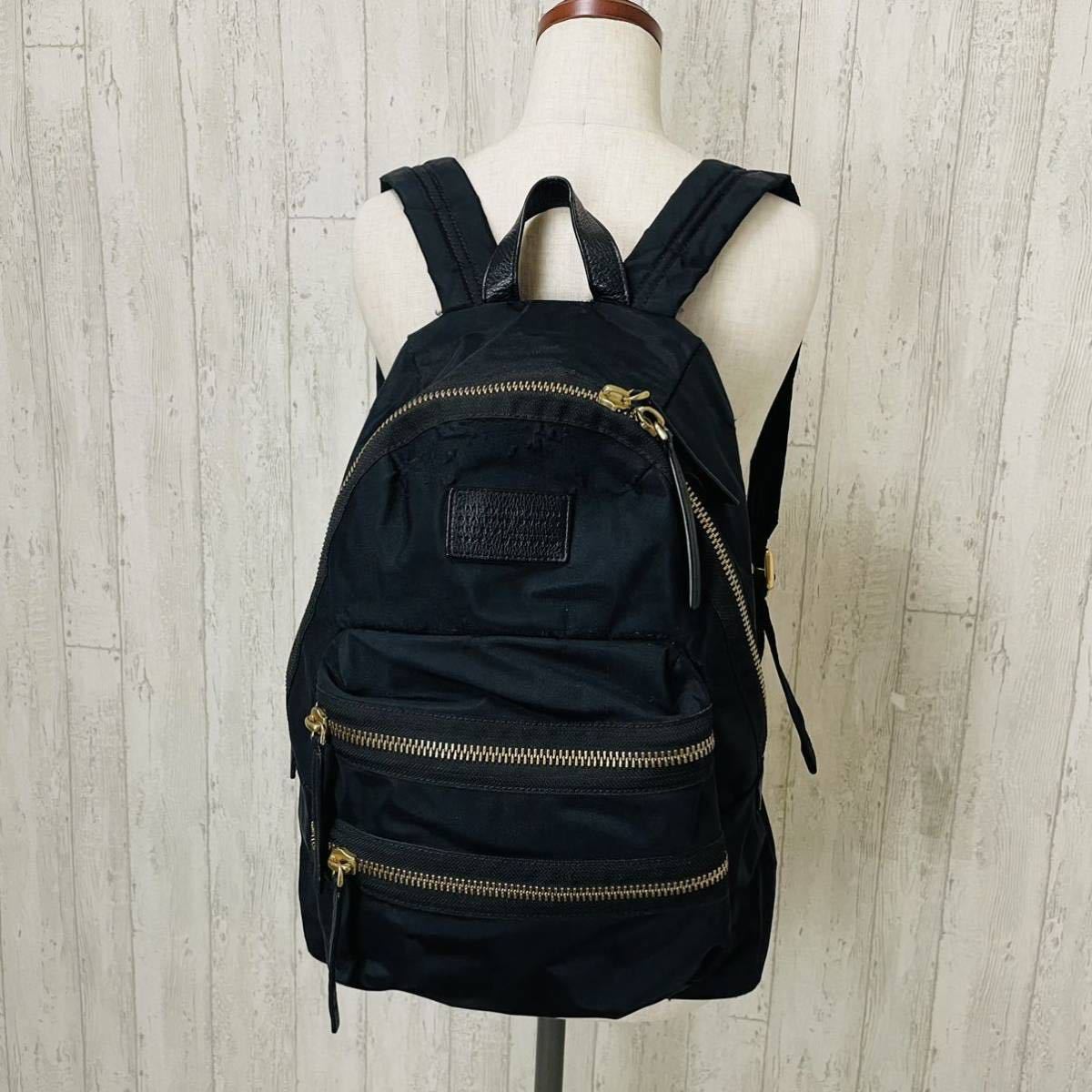  マークバイマークジェイコブス MARC BY MARCJACOBS レザー 本革 ナイロンリュック バックパック ブラック 黒 A4サイズ収納可(かばん、バッグ)｜売買されたオークション情報、yahooの商品情報をア 女性用