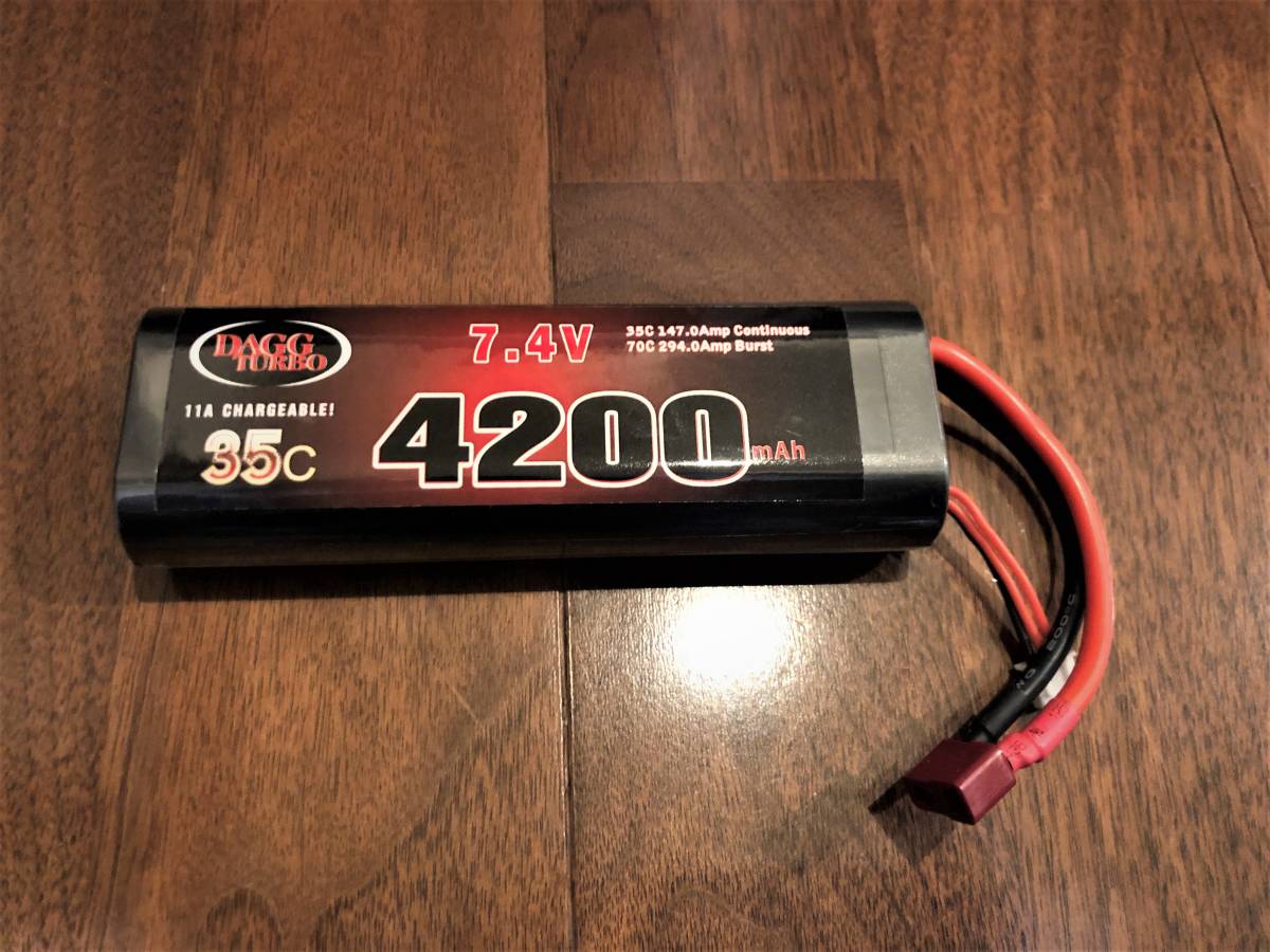  高性能 2セル DAGG TURBO 7.4V 4200mAh ラウンドハードケースリポ 連続35C放電(バッテリー、充電器)｜売買されたオークション情報、yahooの商品情報をアーカイブ公開 - オークファン バッテリー、充電器