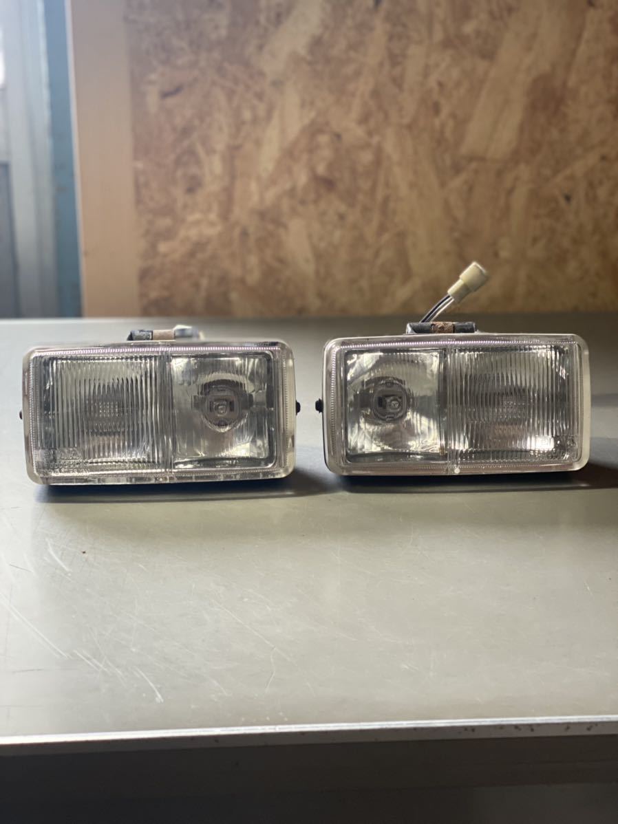 PIAA 角型 フォグランプ 当時物 旧車 PF614 現状品 0 PF613 PF613+PF614