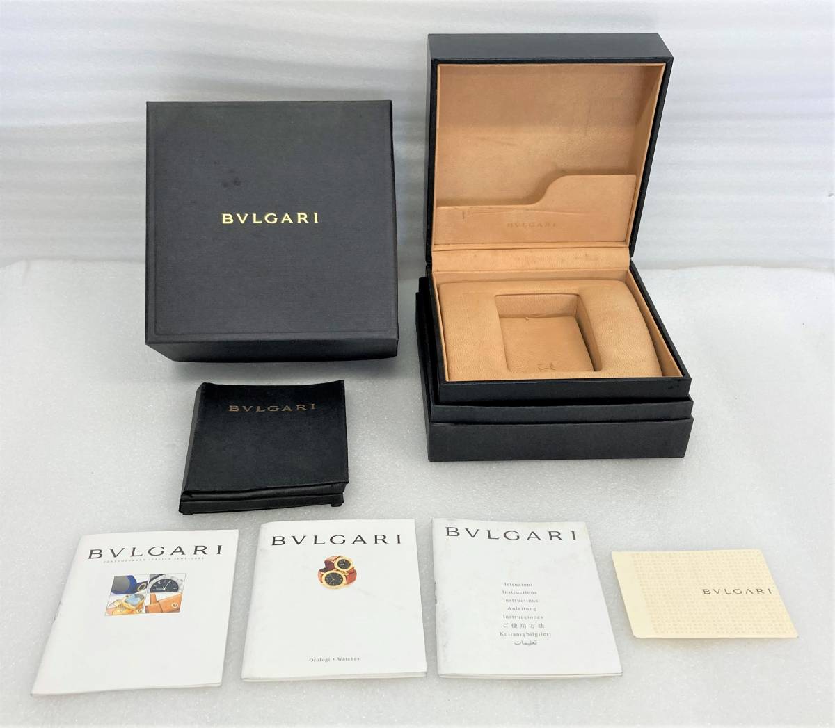 純正 BVLGARI ブルガリ 時計ケース 箱 ボックス ブラック 内箱 外箱