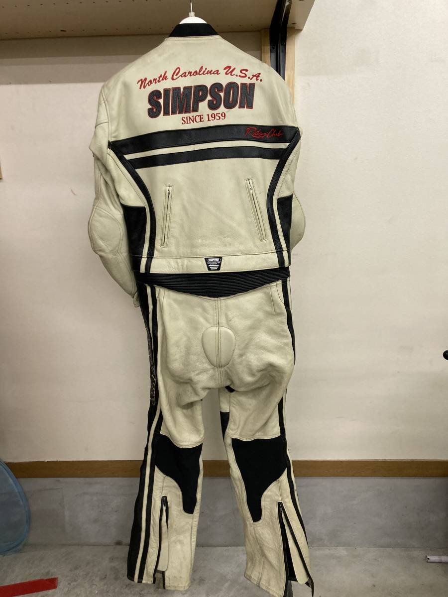 シンプソン 革ツナギ Lサイズ フラッグシップ レーシングスーツ・革