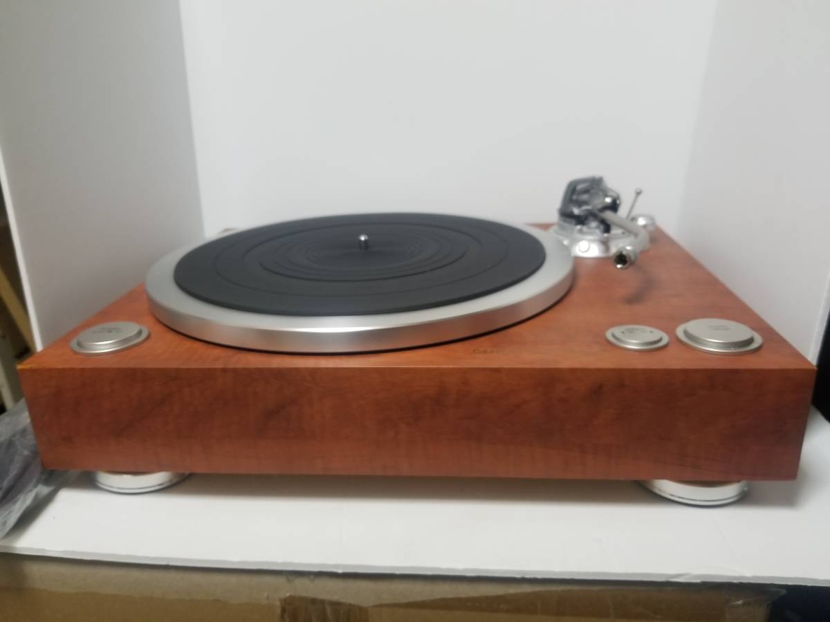 動作良好、DENONターンテーブル　DP-500M　ダストカバー新品、ヒンジ・フォノコード新品