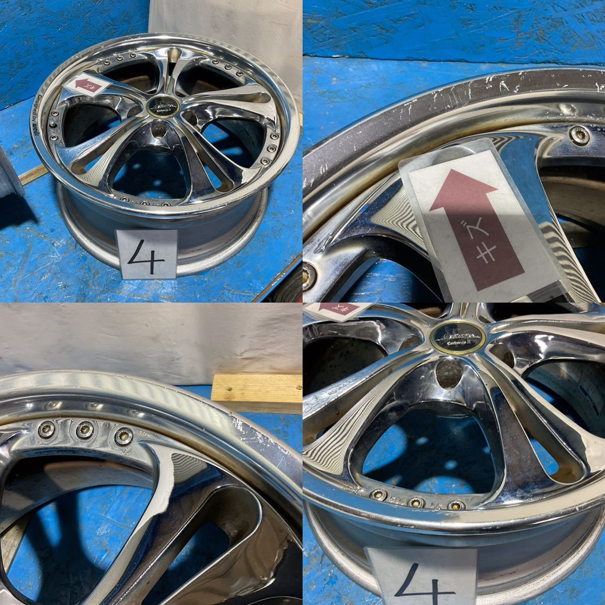 358〉 ホイール4本セット KARANZE ゲルベロス2 18インチ8J オフセット+ 