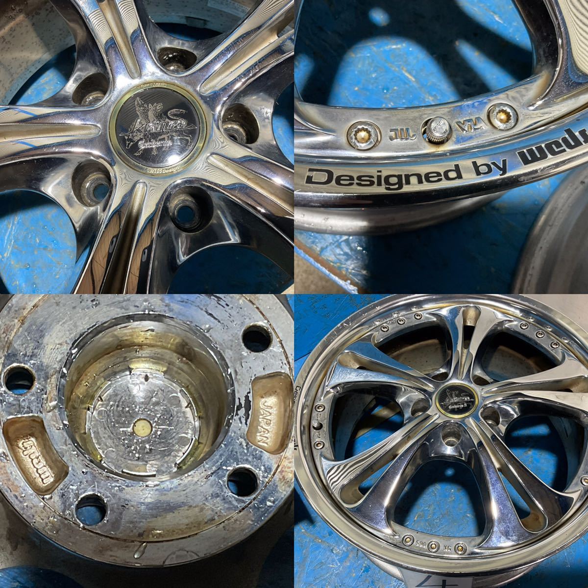 358〉 ホイール4本セット KARANZE ゲルベロス2 18インチ8J オフセット+ 