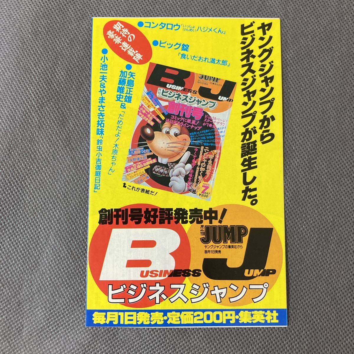 集英社 コミックスニュース vol.45 新刊案内 ジャンプ 初版冊子 チラシ 