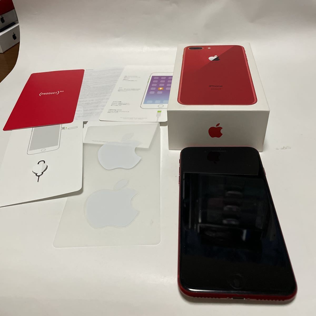 SIMロック解除済 iPhone 8plus 64GB バッテリー88% レッド au iPhone8