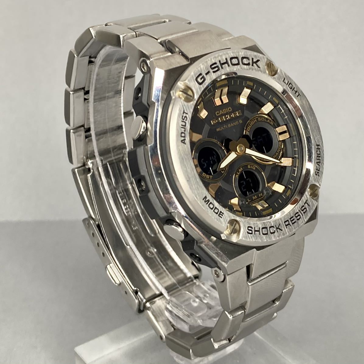 美品 箱説付G-SHOCK GST-W310D-1A9JF G-STEEL/Gスチール タフソーラー 