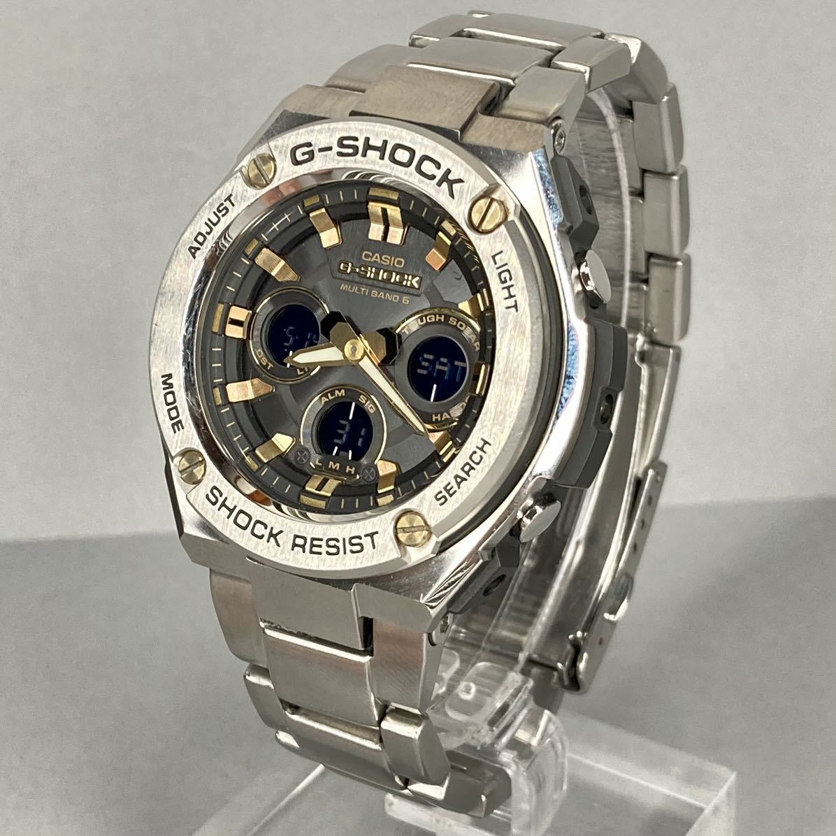 美品 箱説付G-SHOCK GST-W310D-1A9JF G-STEEL/Gスチール タフソーラー 