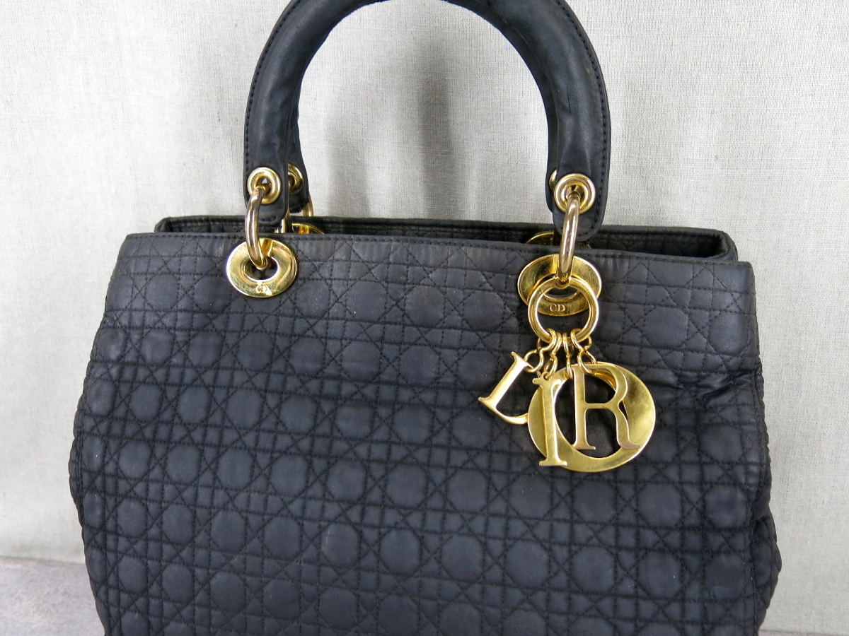 ○Christian Dior○レディ ディオール○カナージュ○ナイロン カーフ 