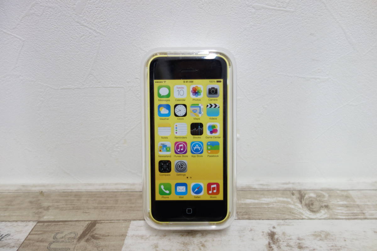 未使用 iphone 5c 16GB イエロー ME542J/A 16GB イエロー iPhone au