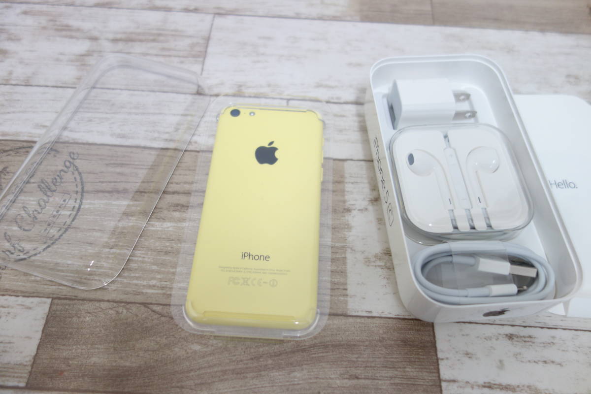 未使用 iphone 5c 16GB イエロー ME542J/A 16GB イエロー iPhone au