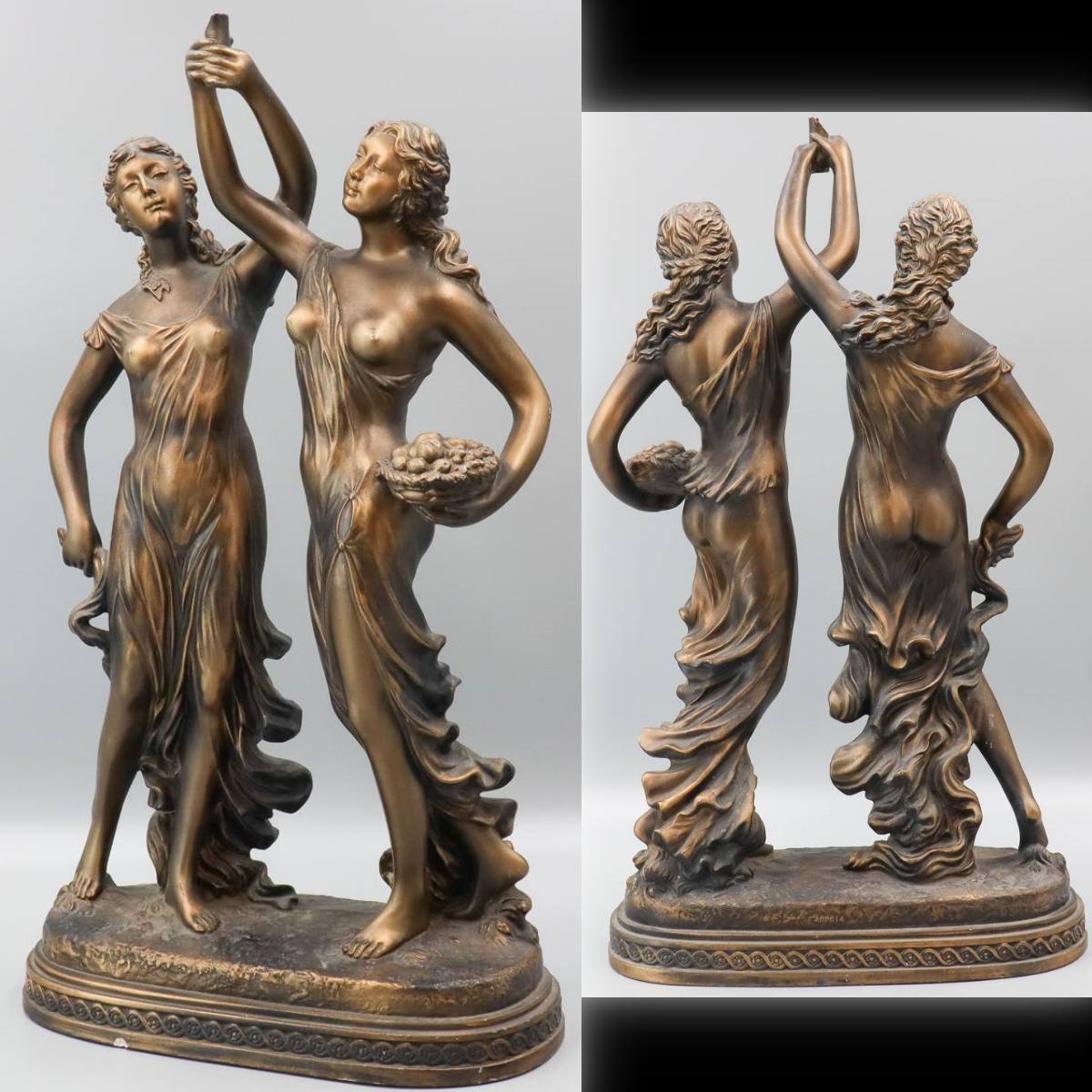 宙】西洋美術 裸婦美人像置物 約63cm 13.8㎏ 樹脂 細密細工 4D02.6F