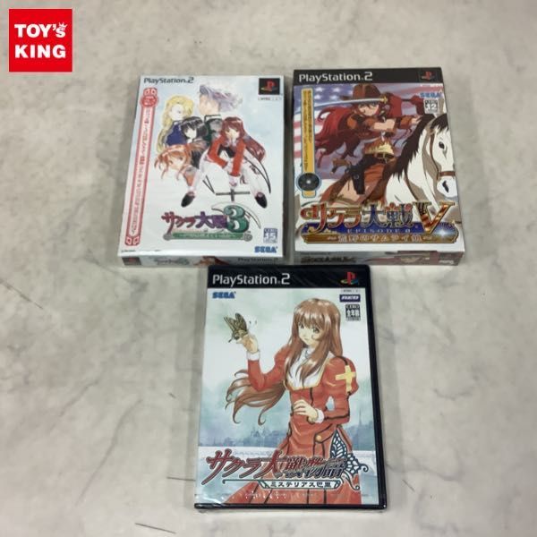 1円～ 未開封 PS2 ソフト サクラ大戦物語 ミステリアス巴里、サクラ 