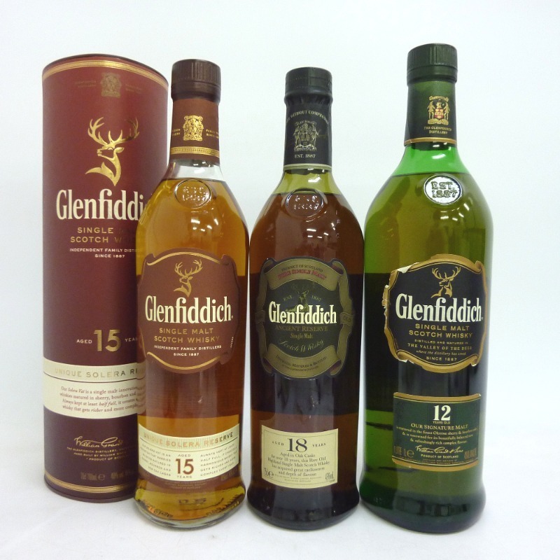 グレンフィディック 3本セット 700/750/1000ml