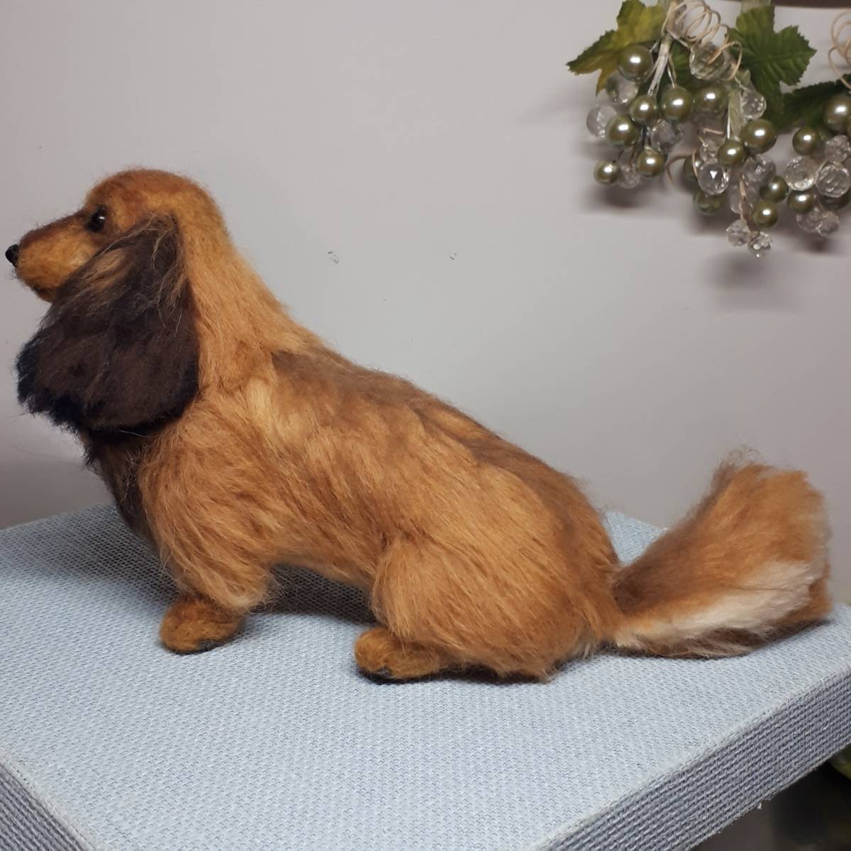 羊毛フェルト 犬 ミニチュアダックスフンド | : ミニチュアダックス