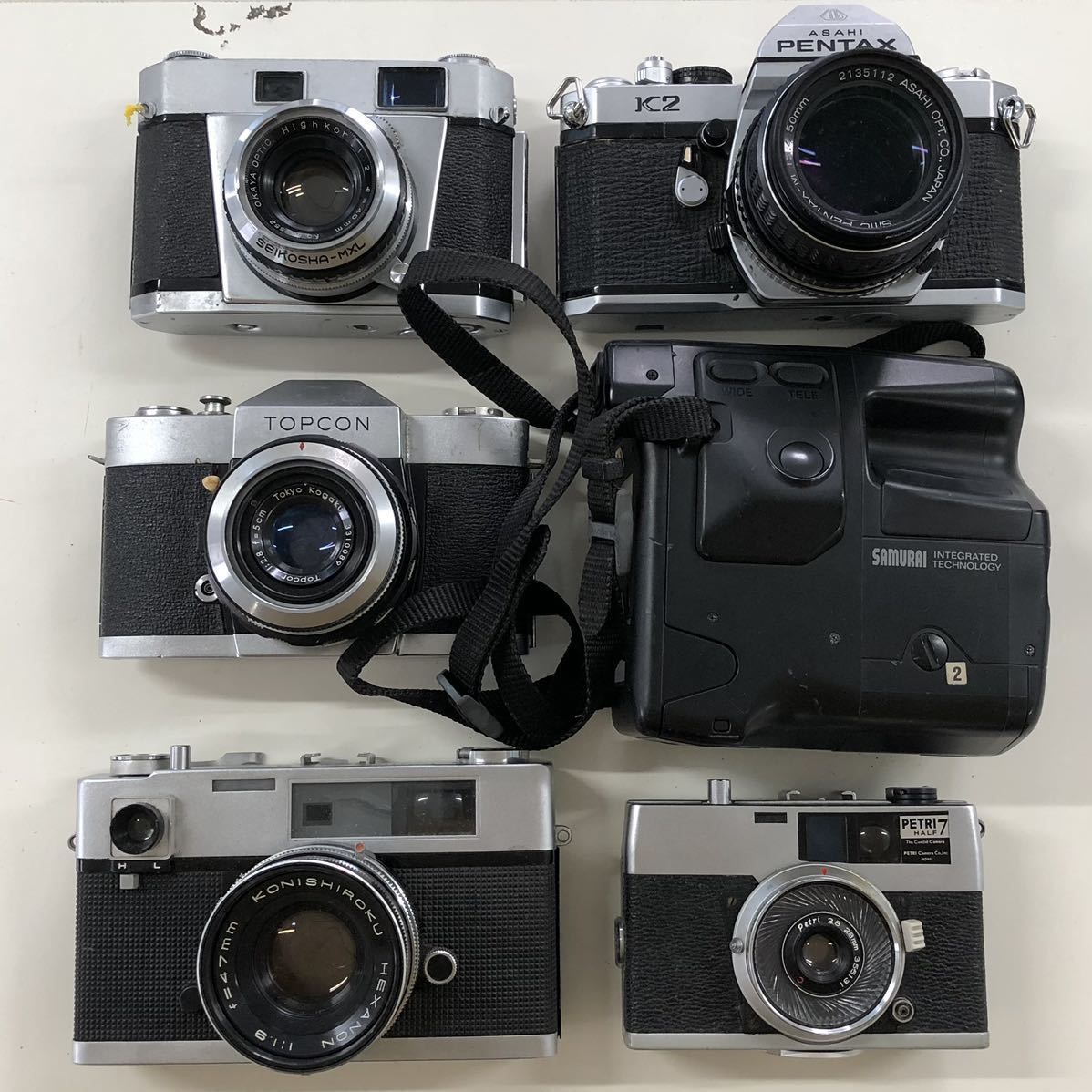 ジャンク カメラ まとめ 現状品 動作未確認 他商品と同梱不可 Lord 5D PENTAX K2 SAMURAI 3.0 Petri HALF7 KONICA AutoS TOPCON o4