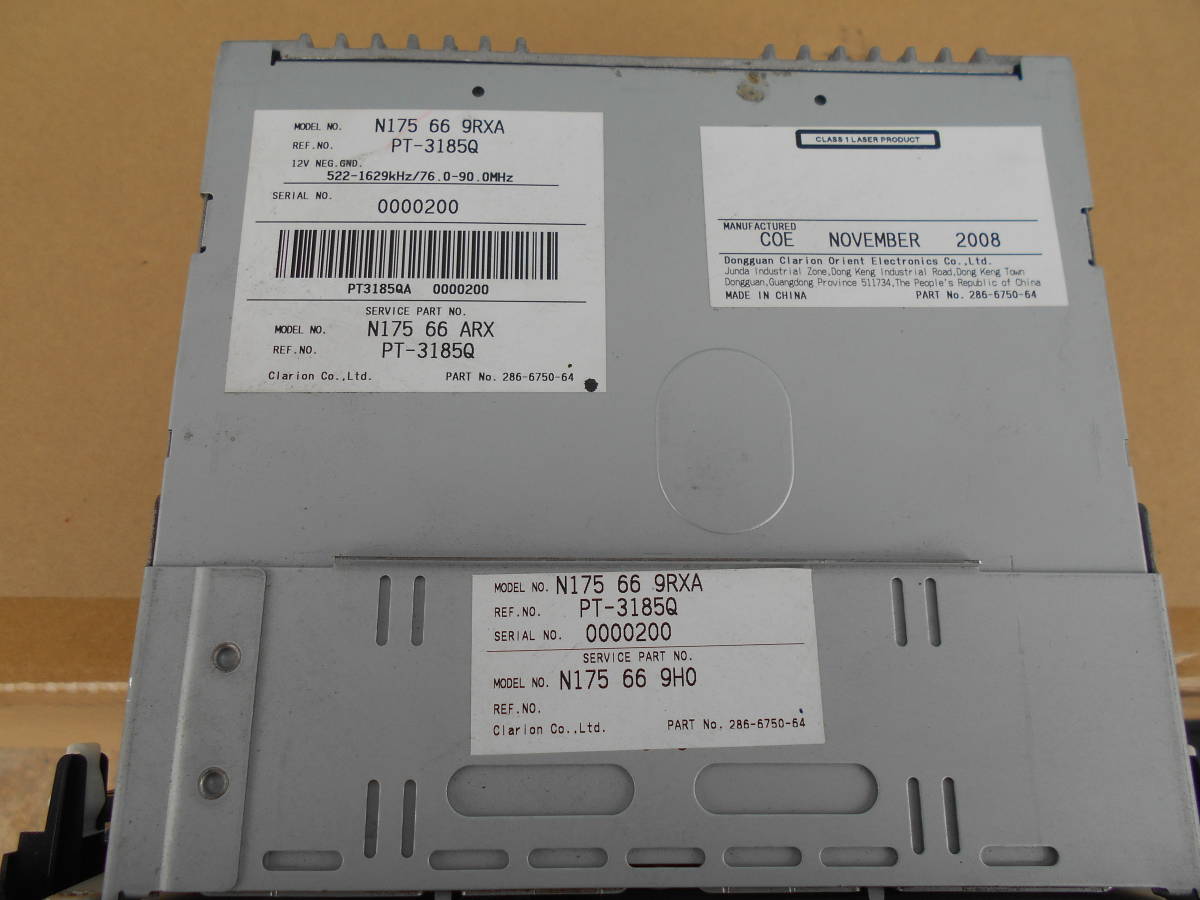 【MAZDA】 マツダ ロードスター 純正 CDデッキ 6連チェンジャー N157 66 9R0B PT-2785Q マツダ ロードスター NCEC 純正 BOSE ボーズ 6連奏CDチェンジャー CD