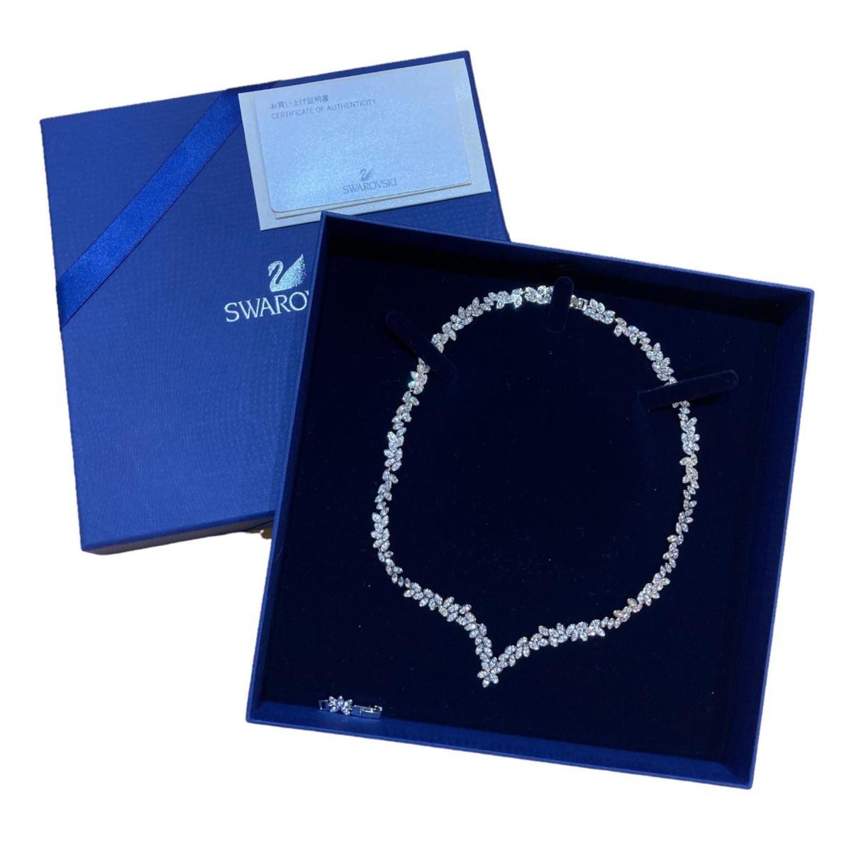 SWAROVSKI スワロフスキー ネックレス シルバーカラー ラインストーン 