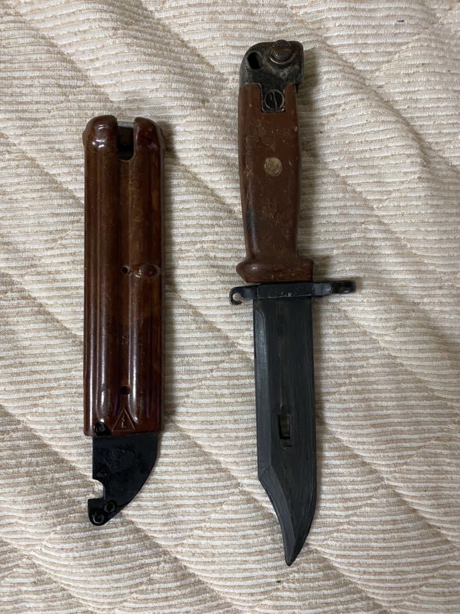 実物6kh4鞘、柄、使用ラバー銃剣(AK47、AKM、AK74、ソ連 )