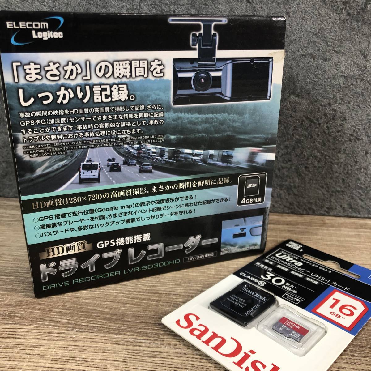 豊富な，送料無料 ドラレコ ELECOM Logitec エレコムロジテック LVR-SD300HDBK ドライブレコーダー microSDカード付 菊MZ(ロジテック)｜売買されたオークション情報、yahooの商品情報をアーカイブ公開 - オークファン ロジテック