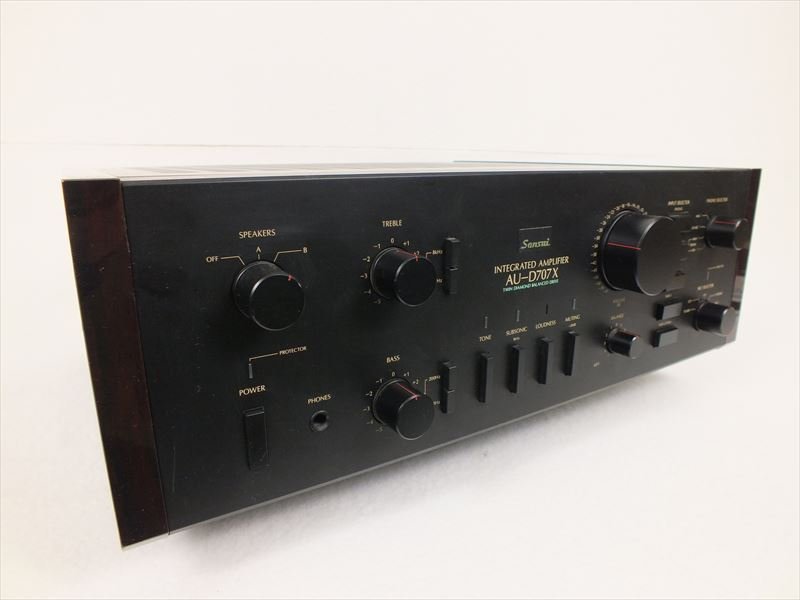 オーディオ機器 サンスイ SANSUI プリメインアンプ AU-D707 音出し